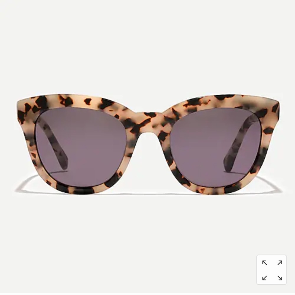 J. Crew Cabana Oversized Sunglasses Beige Torte